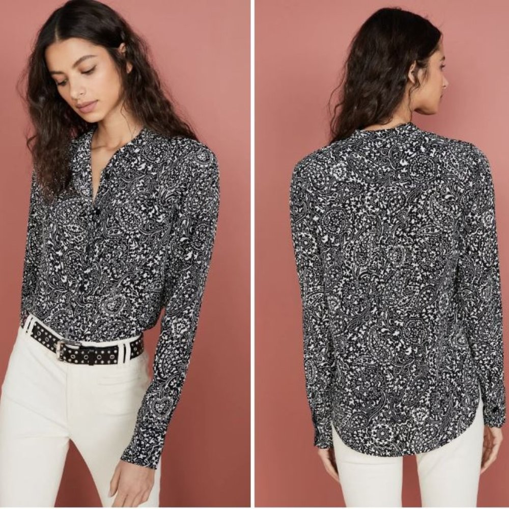 Isabel Marant Rusak Printed Silk Blouse